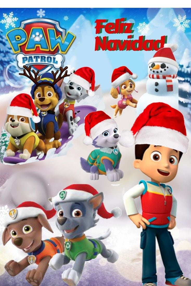6 tarjetas navideñas de Paw Patrol para regalar a tus seres queridos en Navidad