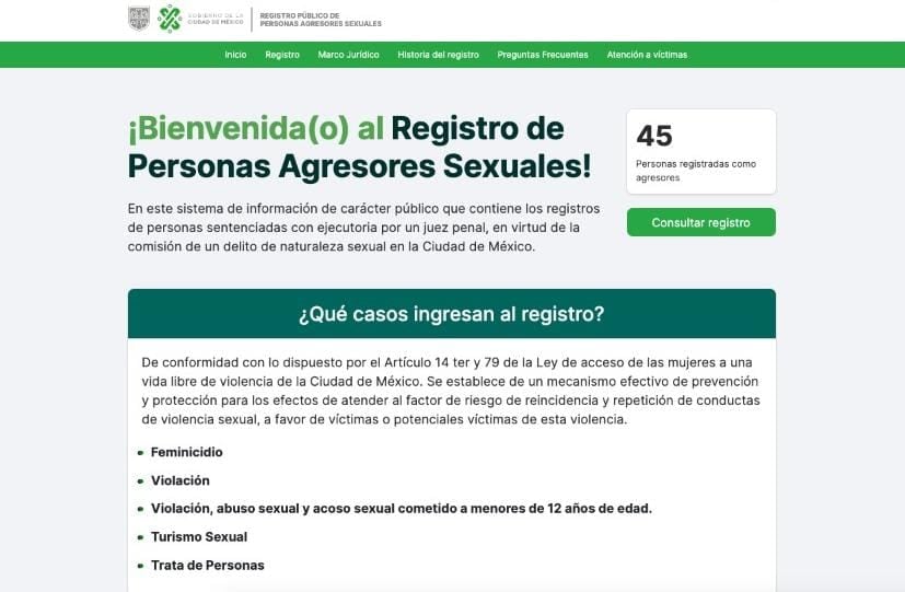 Registro de Agresores Sexuales