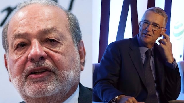 Carlos Slim (izq) y Ricardo Salinas Pliego (der)