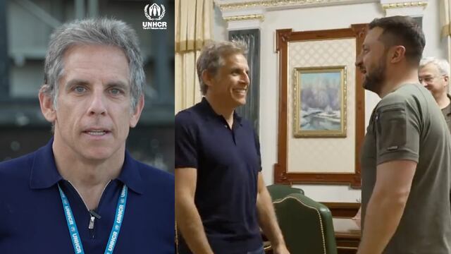 Ben Stiller se reúne con el presidente de Ucrania, Volodímir Zelenski