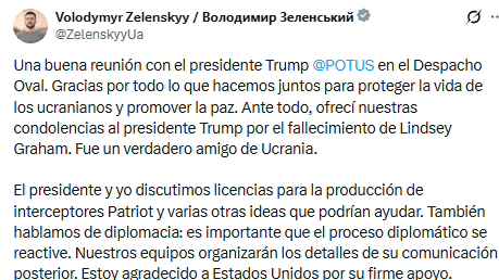 Trump se reúne con presidentes de Israel y Ucrania