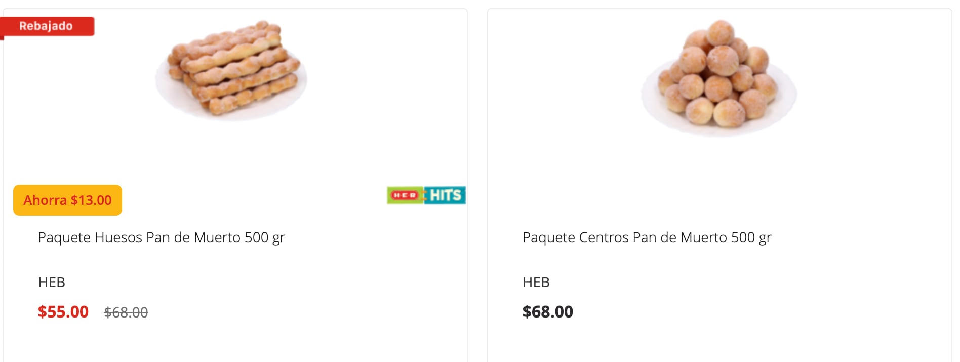 Pan de muerto de HEB