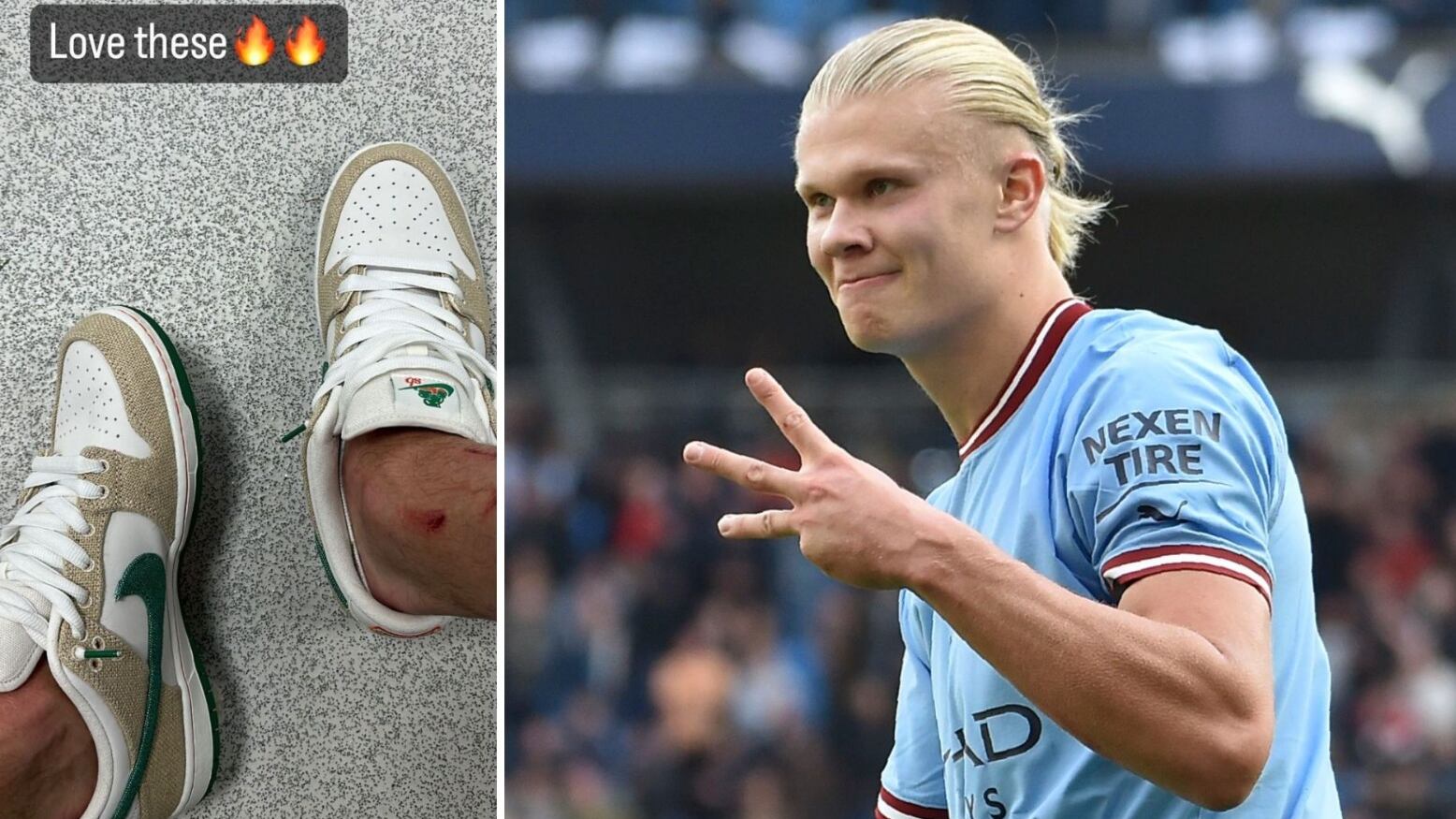 Erling Haaland presume los Nike de Jarritos; te decimos cuál es su precio
