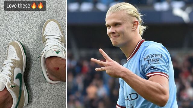 Erling Haaland y sus Nike Jarritos