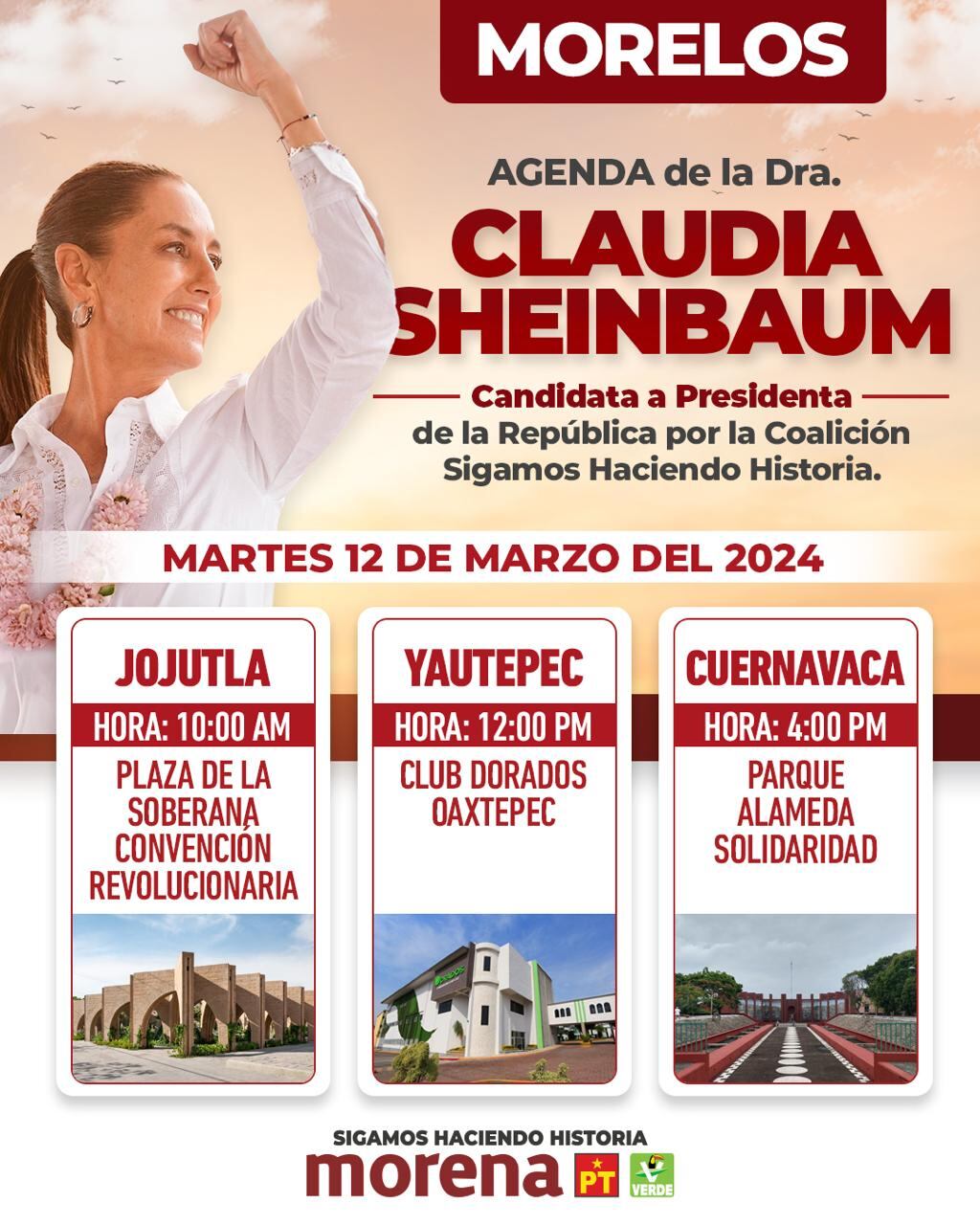 Agenda de actividades de Claudia Sheinbaum