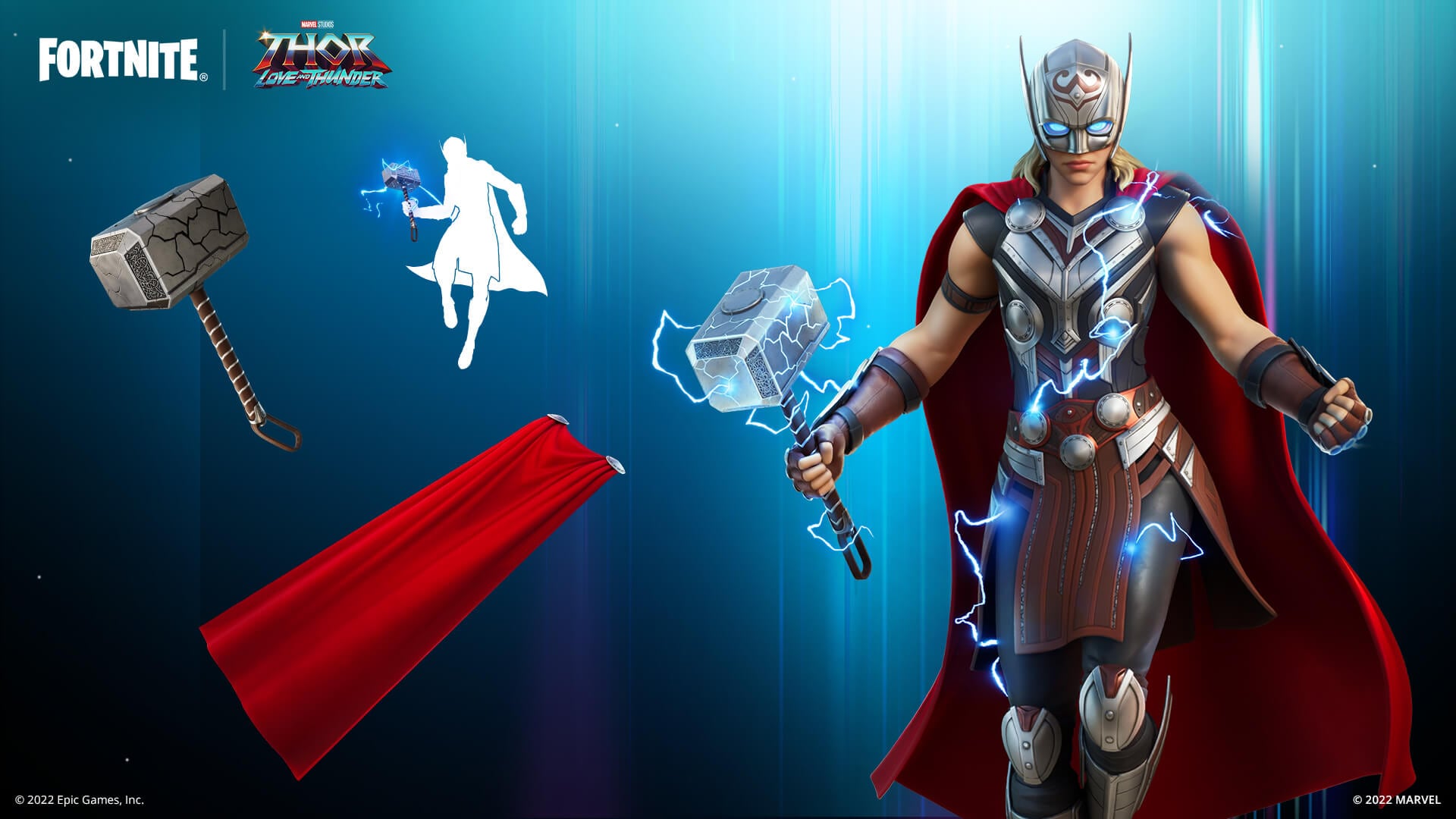 Skins de Thor y Mighty Thor de 'Thor: Love and Thunder' para Fortnite