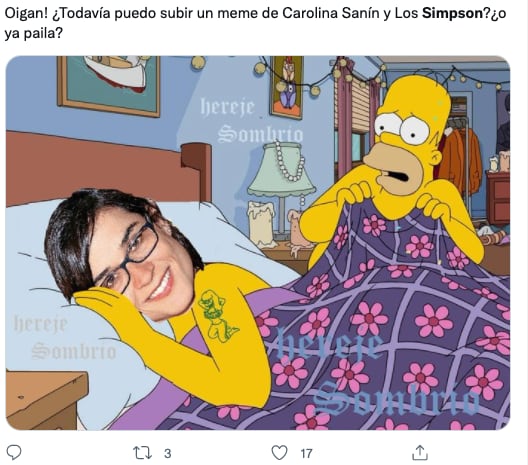 Carolina Sanín se vuelve meme tras críticar a Los Simpson