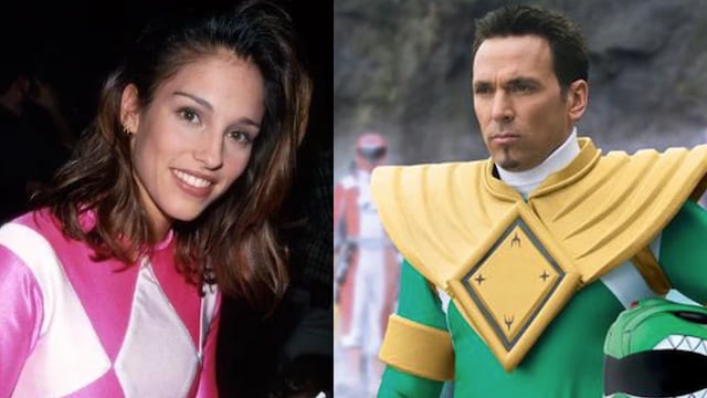 Amy Jo Johnson y Jason David Frank Power como la Pink y Green Rangers