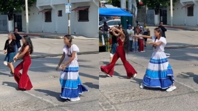 Selena Quintanilla bailando en desfile de la Revolución Mexicana