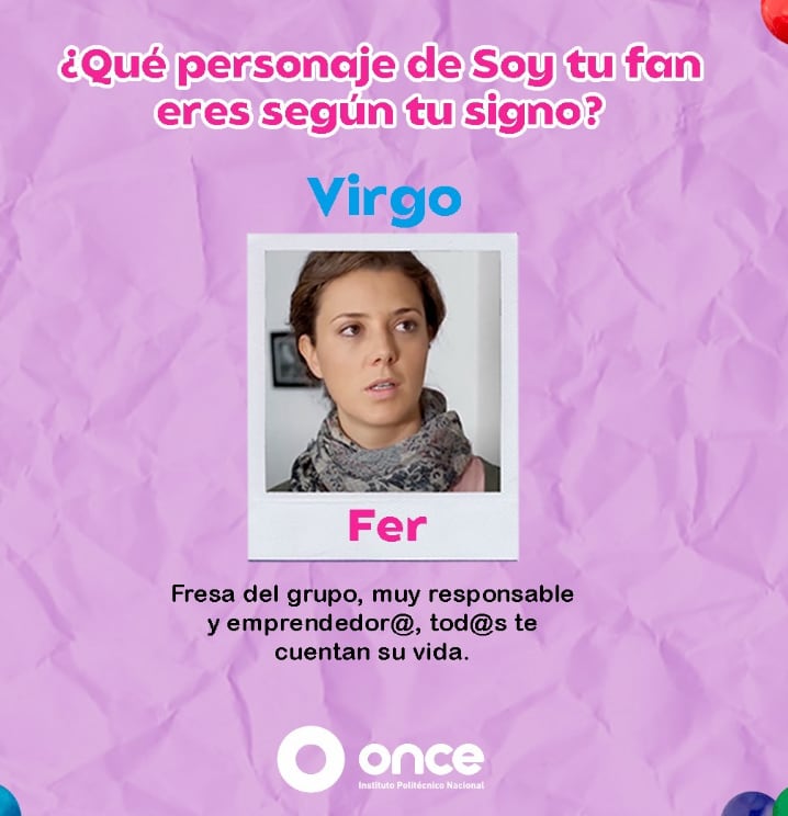 Personaje de 'Soy tu fan' según signo zodiacal