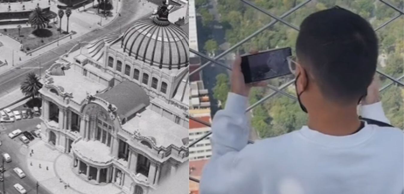 Tiktoker en el mirador de la Torre Latinoamericana