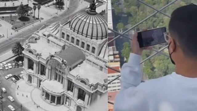 Tiktoker en el mirador de la Torre Latinoamericana