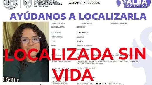 Fiscalía de Morelos confirma que el cuerpo hallado es de Karol Toledo
