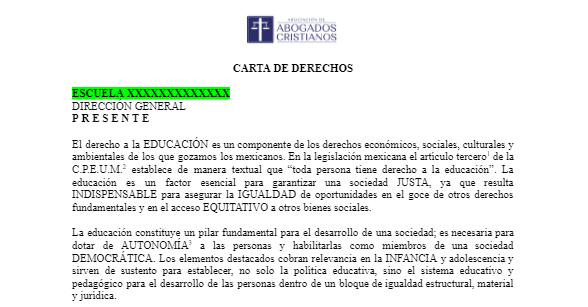 Unión de Padres de Familia, carta contra libros de la SEP