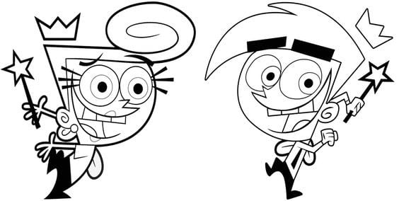 Dibujos de Cosmo y Wanda para colorear