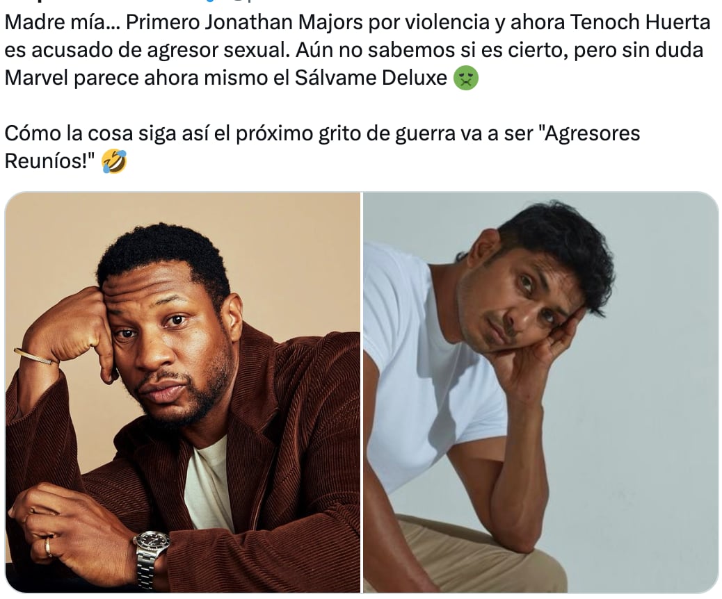 Tenoch Huerta es comparado con Jonathan Majors tras acusaciones