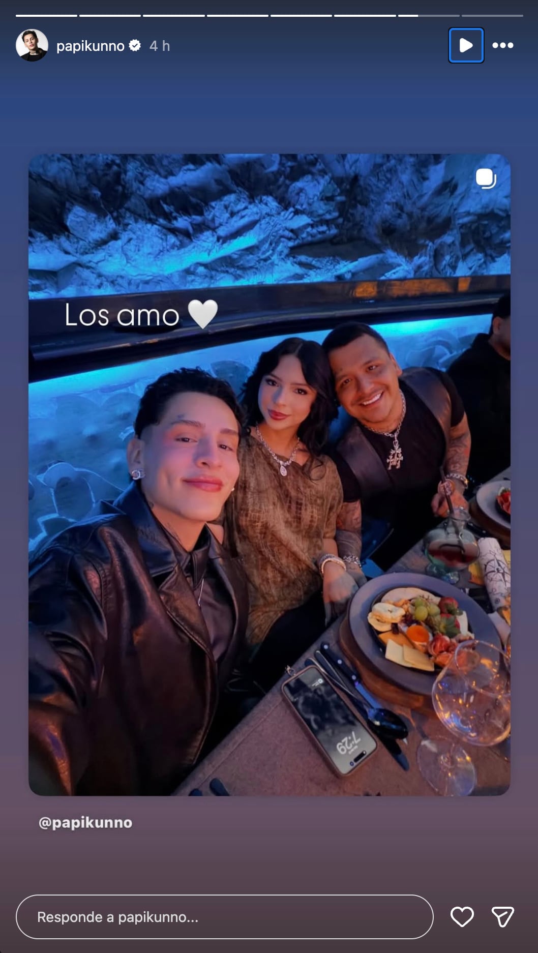 Kunno compartió fotos de la fiesta de Christian Nodal