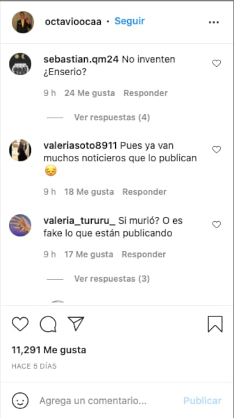 Reacciones muerte de Octavio Ocaña