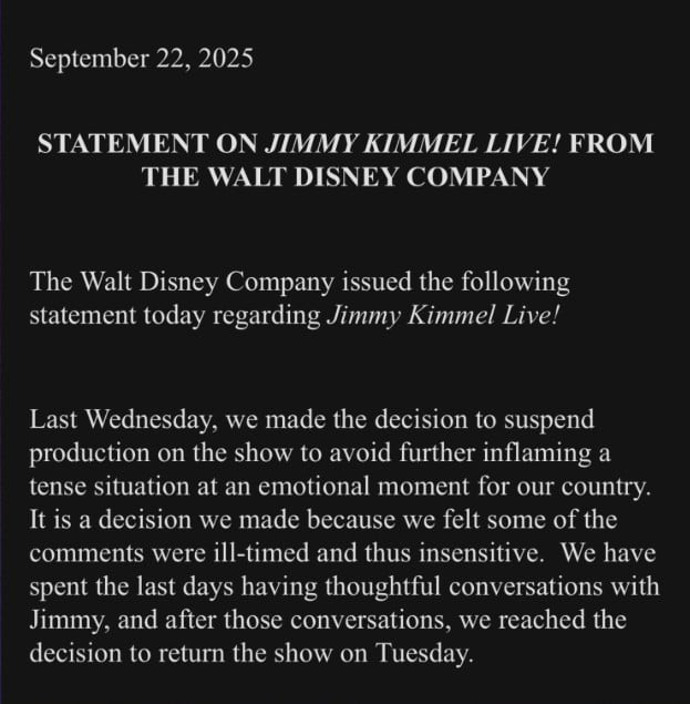 Disney anuncia el regreso de Jimmy Kimmel Live!