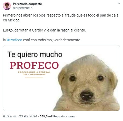 Profeco se corona con memes por el caso Cartier y los aretes que le vendió baratísimos a un mexicano