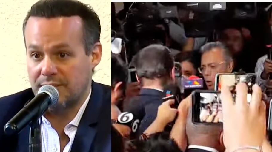 VIDEO: José Joel pasó penoso momento entre empujones y hasta su bolsa se volvió protagonista