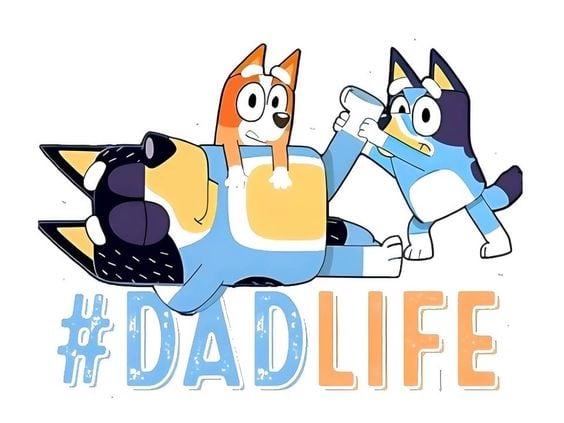 Tarjetas de Bandit de Bluey para el Día del Padre