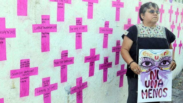 Manifestación contra los feminicidios en México.