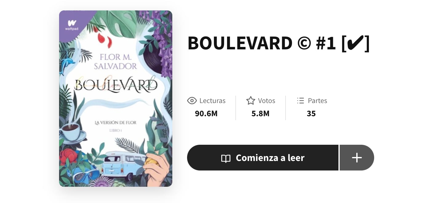 Boulevard, novela de Wattpad