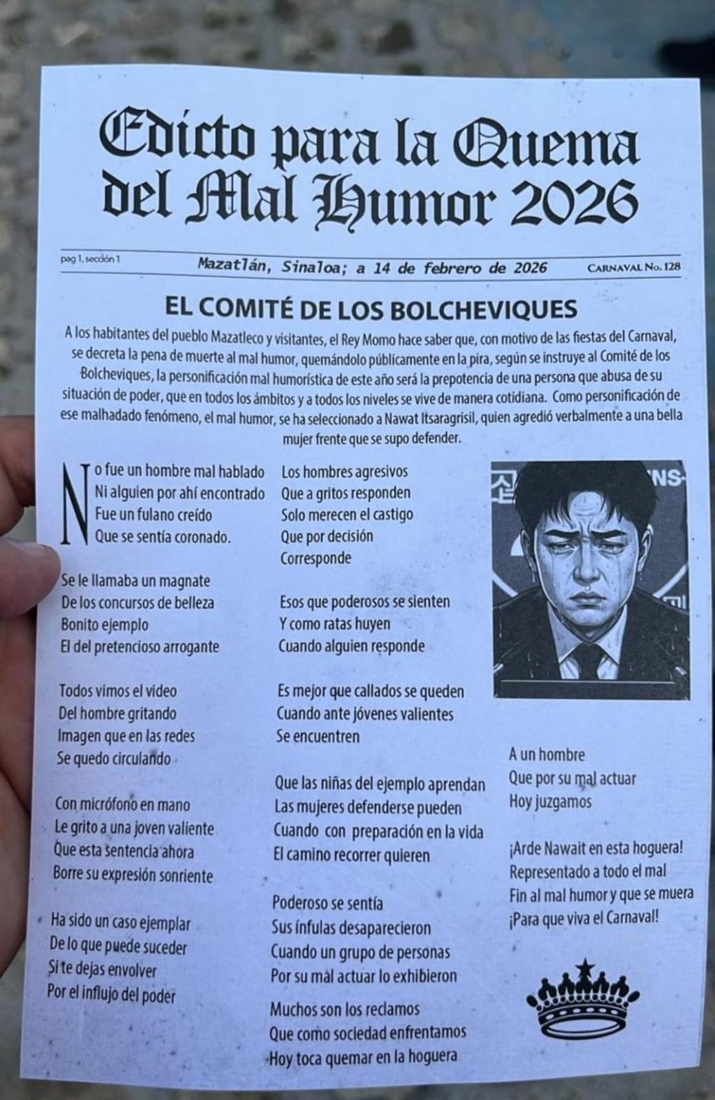 Carnaval de Mazatlán convoca a la quema simbólica de Nawat Itsaragrisil.