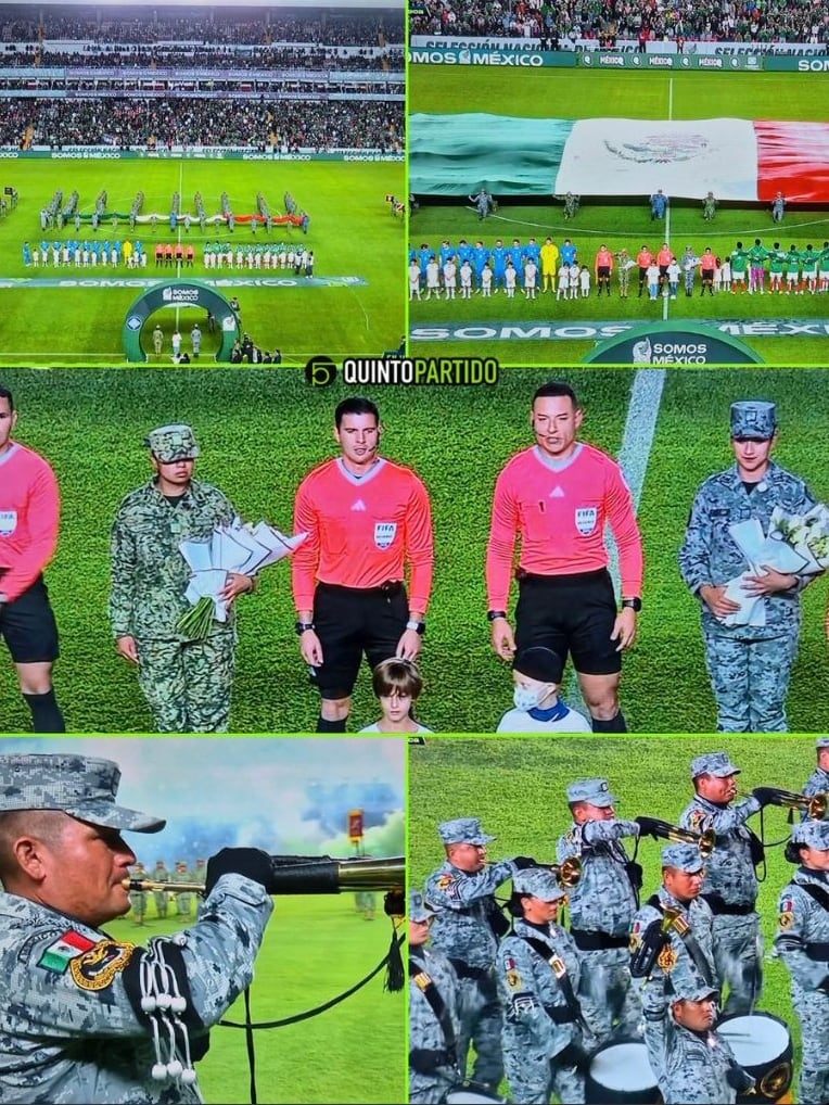 México vs Islandia: guardan minuto de silencio por elementos de las Fuerzas Armadas fallecidos en Jalisco.