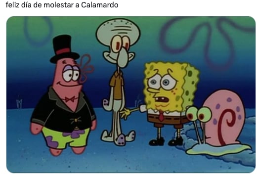 Memes celebran el día de molestar a Calamardo