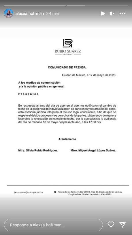 Audiencia final de Héctor Parra, fecha y hora para conocer su veredicto revelada por Alexa Hoffman