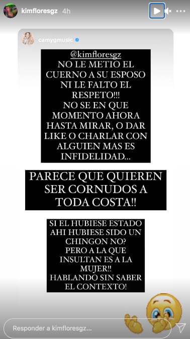 Camy G defiende a Kimberly Flores