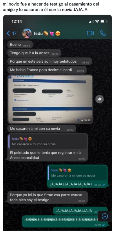 Conversación en WhatsApp