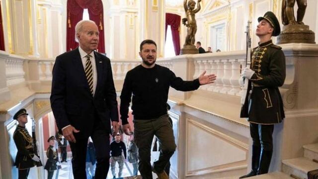 Joe Biden y Volodímir Zelenski/AFP