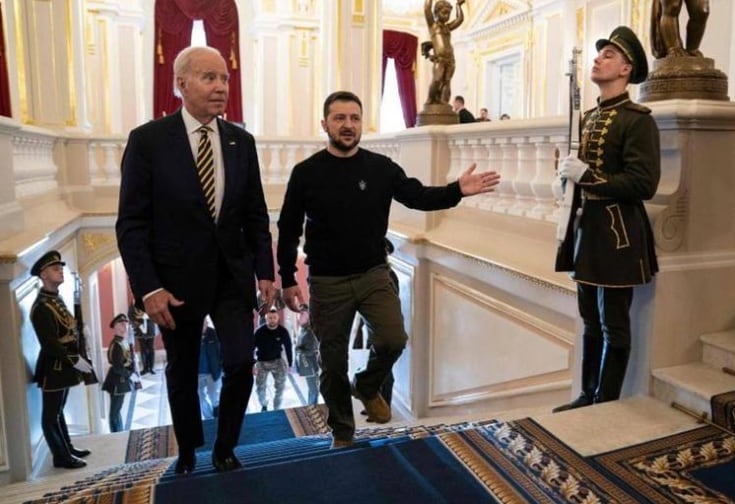 Joe Biden y Volodímir Zelenski/AFP