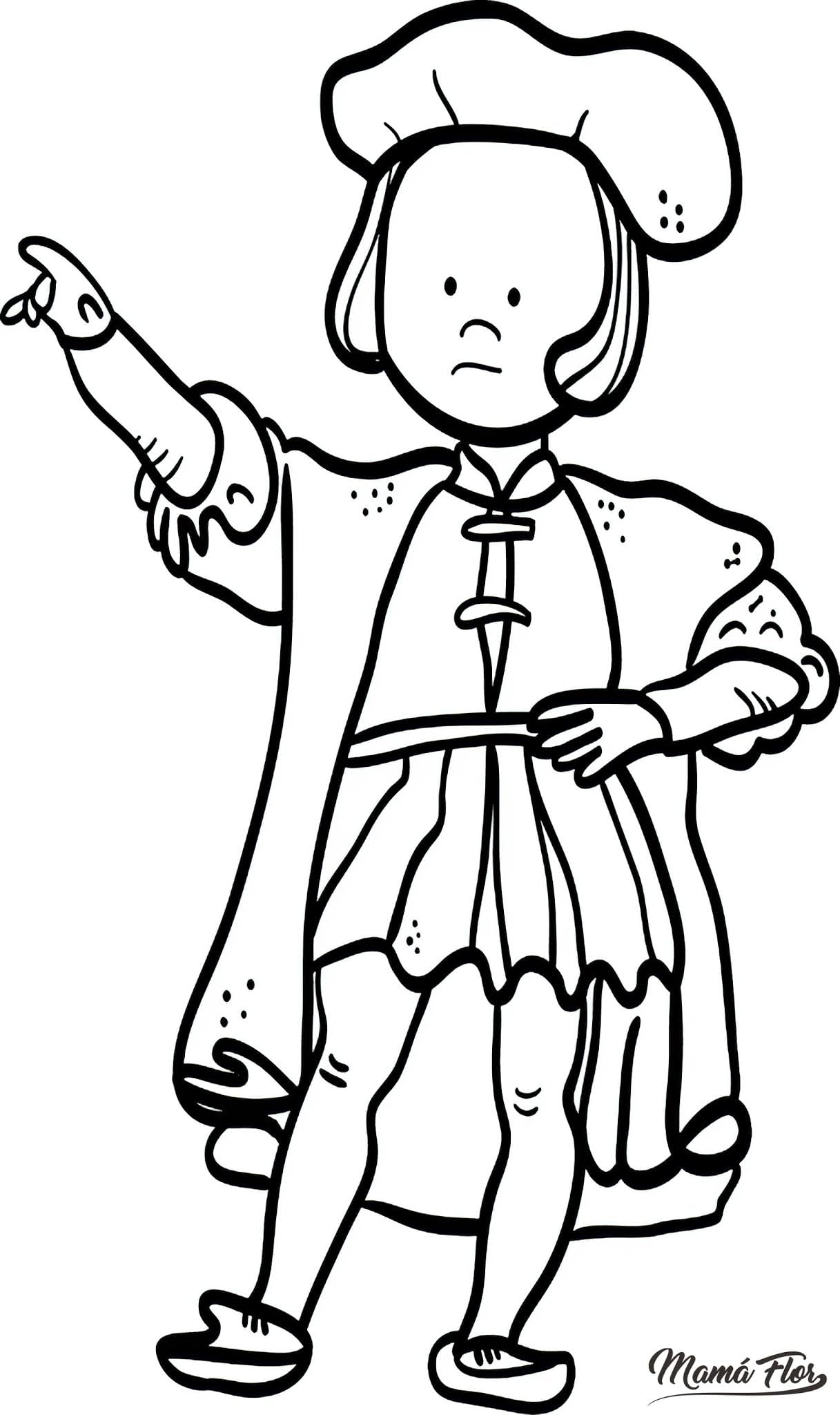 Dibujos de Cristóbal Colón para este 12 de octubre
