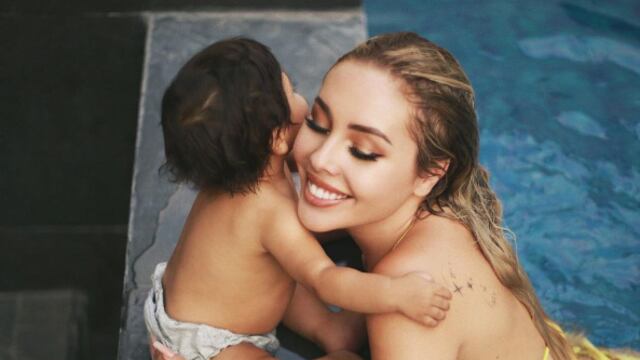 Maya Nazor y su bebé Luka