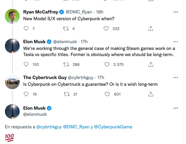 Tuit de Elon Musk