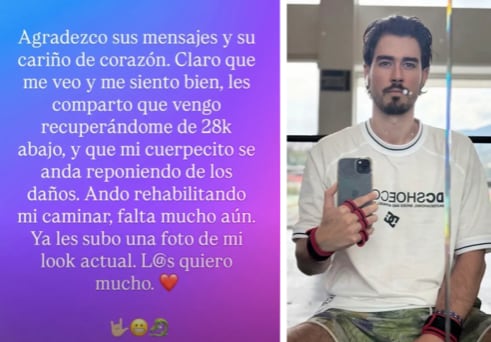 Manuel Masalva perdió 28 kilos a causa de una bacteria