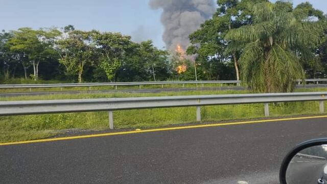 Explosión del ducto de etano en Veracruz