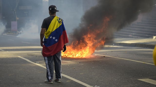 Manifestantes venezolanos