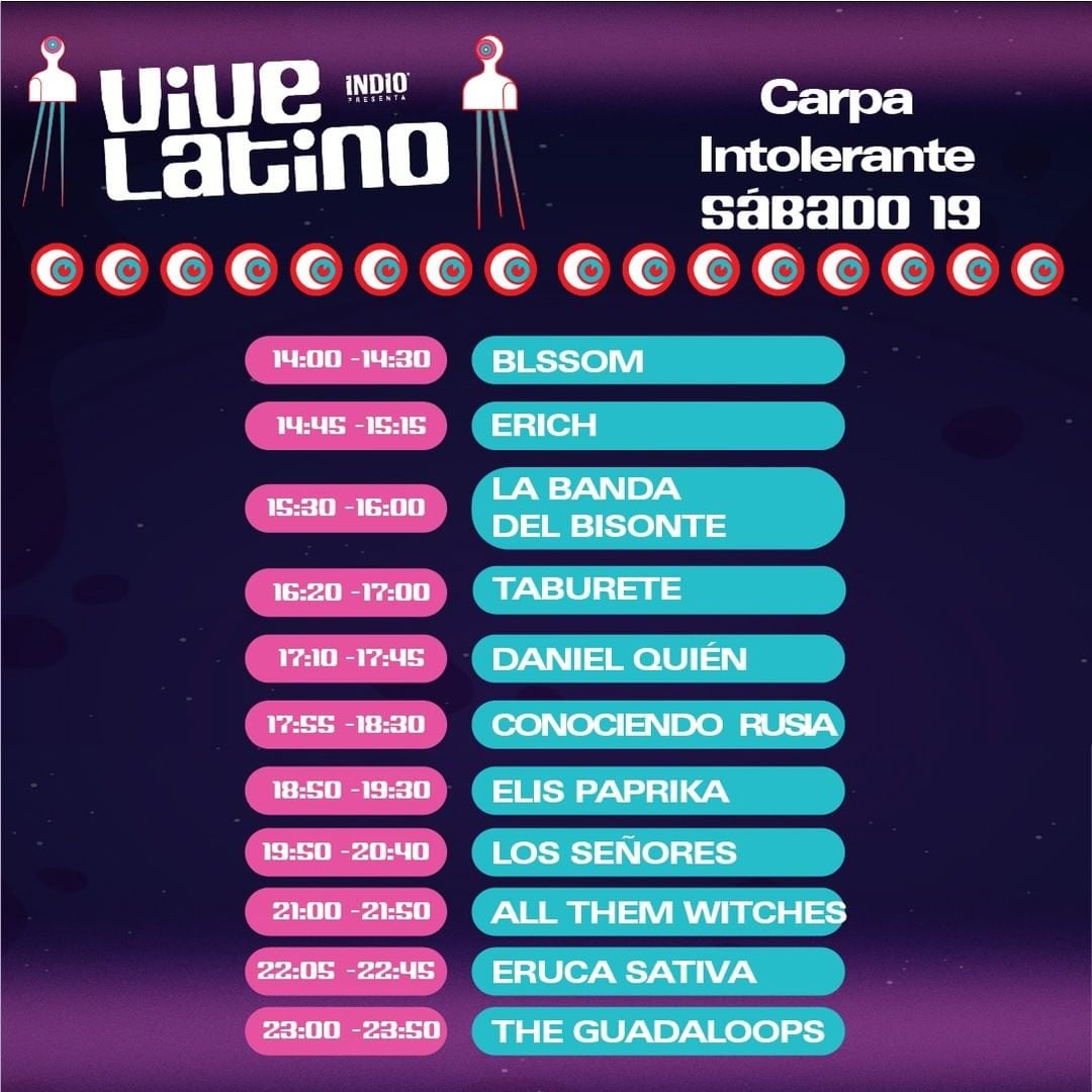 Horario Vive Latino 2022, sábado