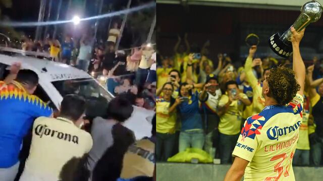 Fans del América sacuden patrulla de la Guardia Nacional.