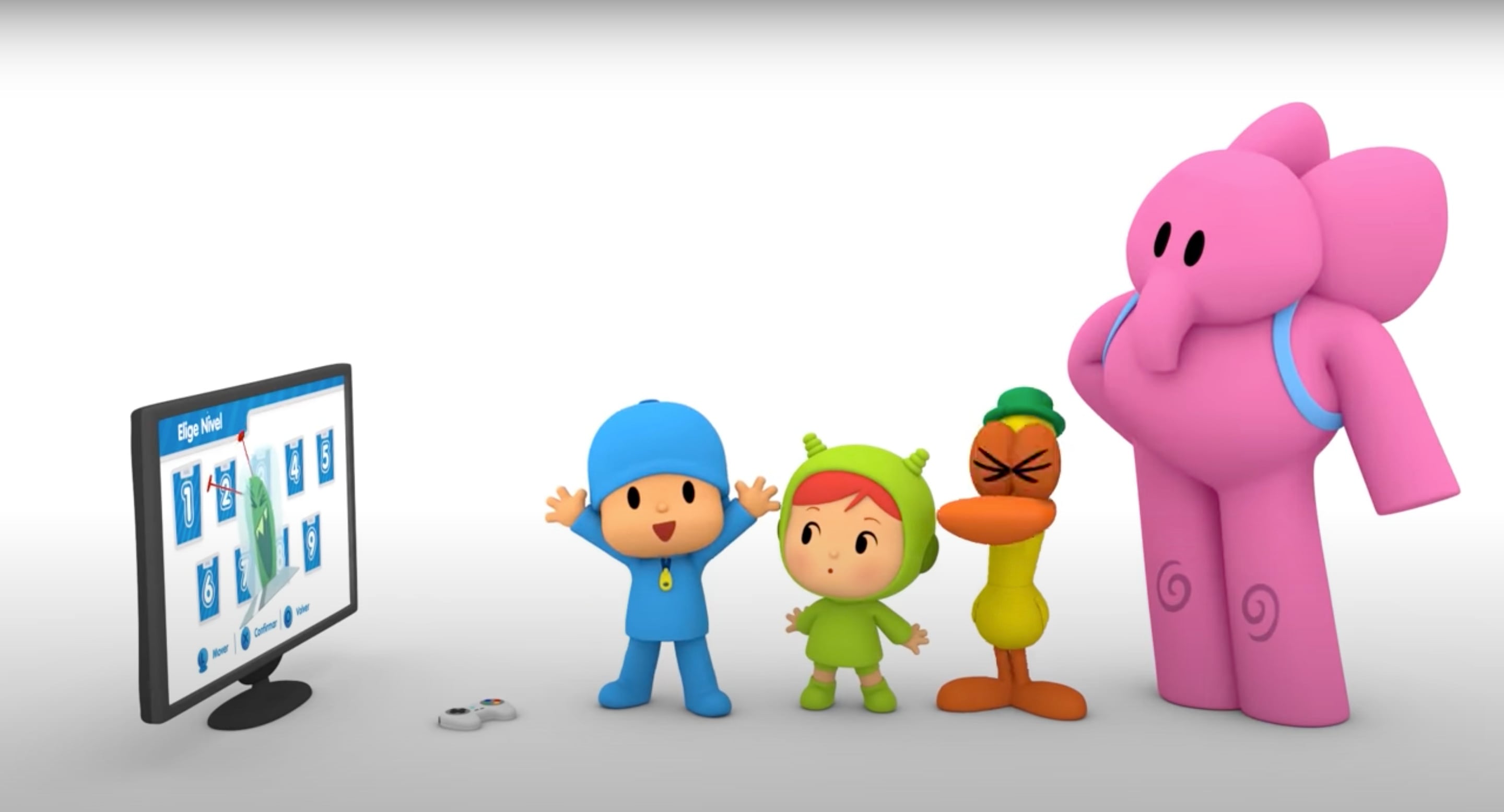 120 minutos de Pocoyó jugando videojuegos