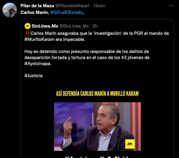 Usuarios en redes sociales exigen que Carlos Marín se disculpe con "los padres de los 43”