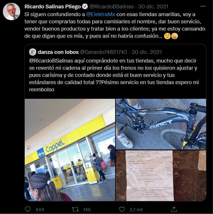Salinas Pliego defiende a Elektra; “voy a comprar Coppel para dar buen servicio”
