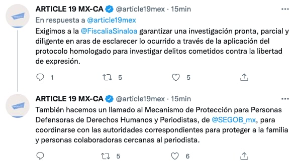 Hilo de Artículo 19.