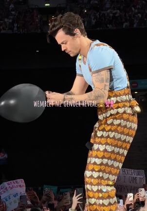 Pareja le pidió ayuda a Harry Styles con una revelación de género