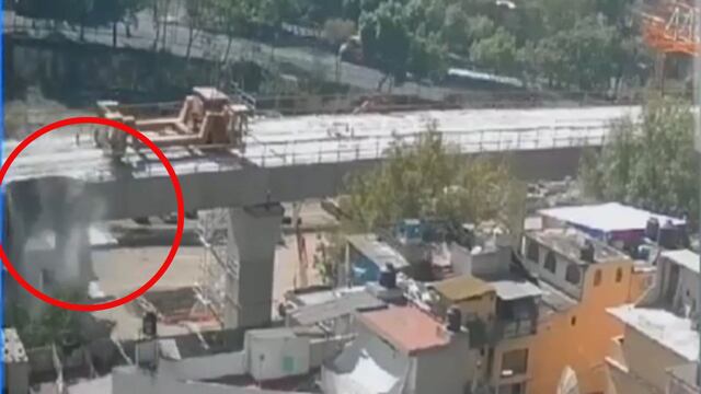 Accidente de grúa en el Tren Interurbano México-Toluca
